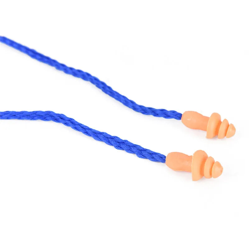 Ear care 10Pcs Soft Silicone Corded Ear Plugs