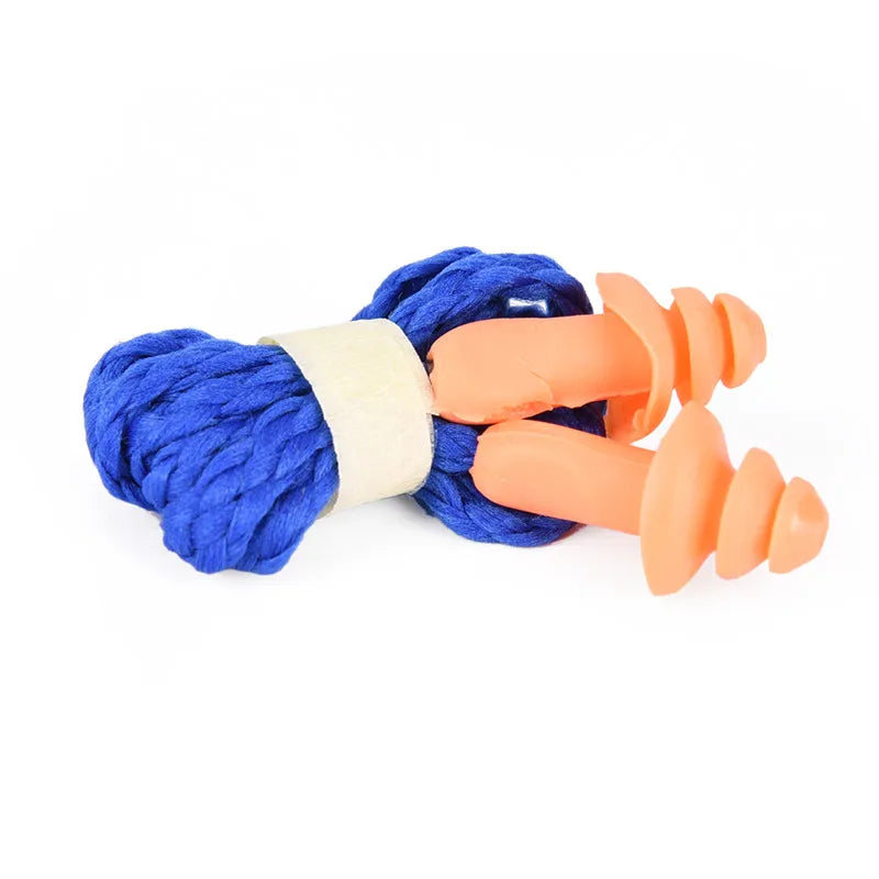 Ear care 10Pcs Soft Silicone Corded Ear Plugs