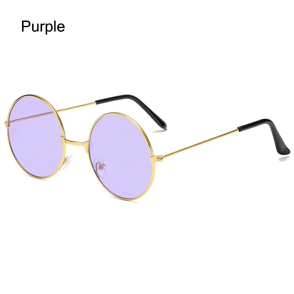 Retro Party Hippie Circle Glasses