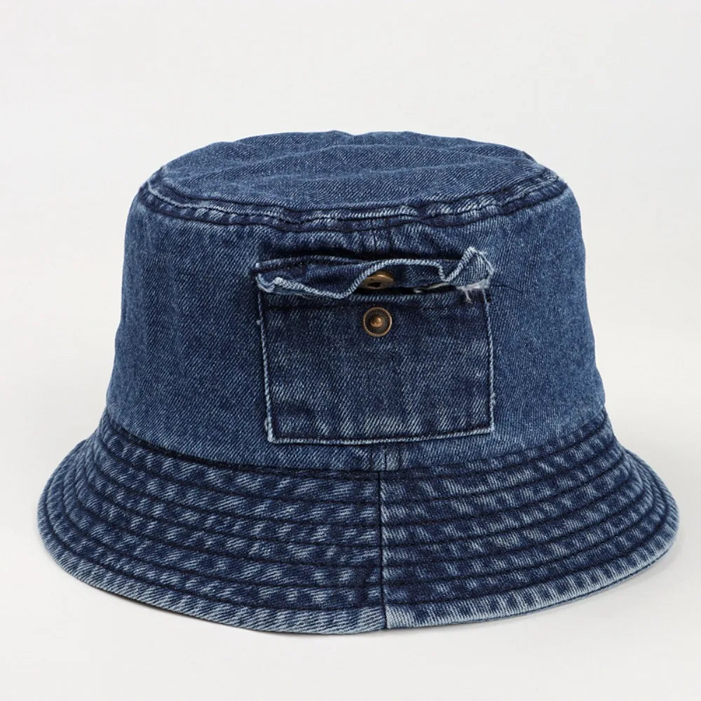 Fashion Vintage Denim Bucket Hat