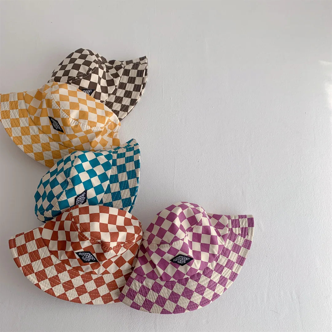Checkerboard Pattern Bucket Hat