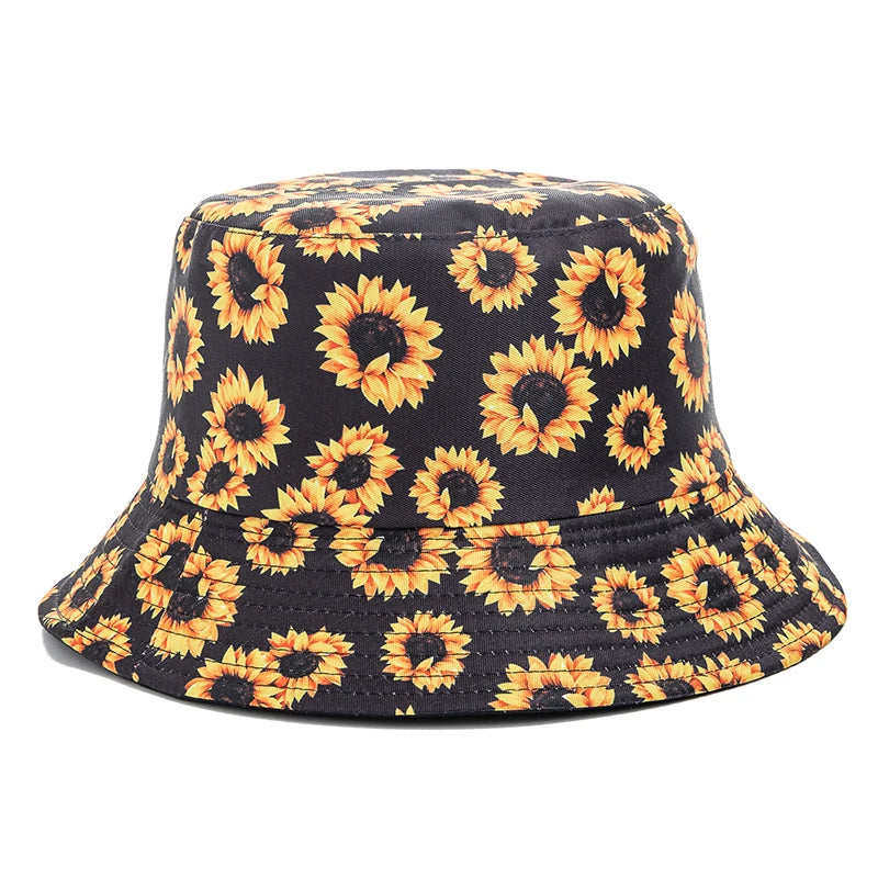 Bucket Hats with fruit and other stuff