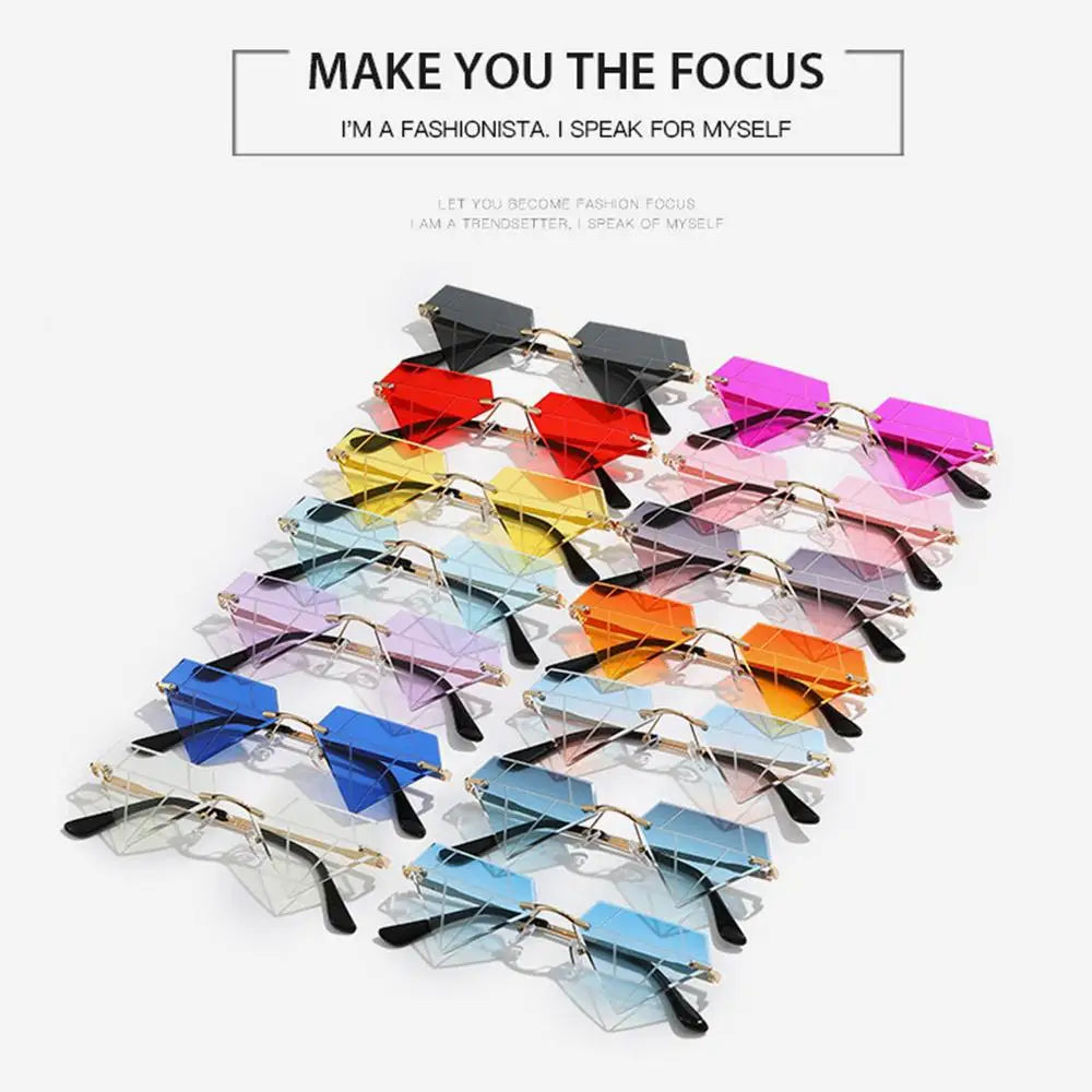 Festival Rave Party Eyeglasses Retro Shades Diamond Shaped