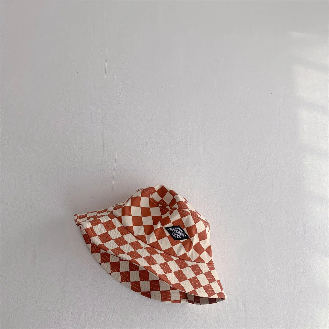 Checkerboard Pattern Bucket Hat