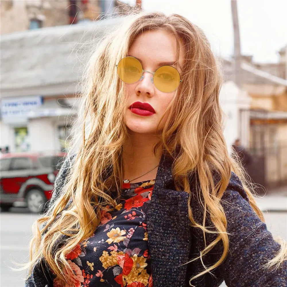Retro Party Hippie Circle Glasses