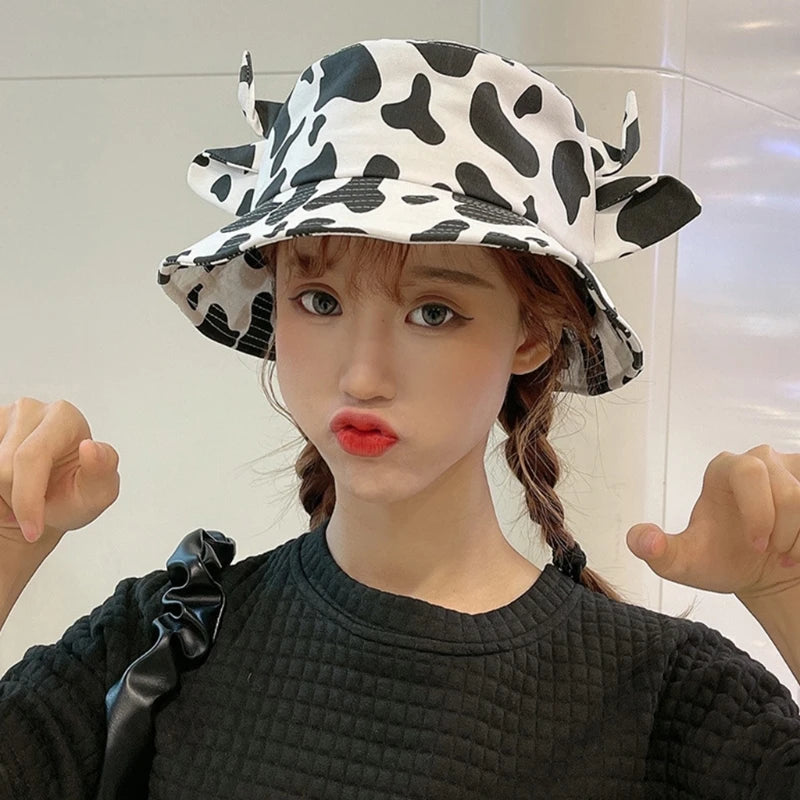 Cow Pattern Bucket hats