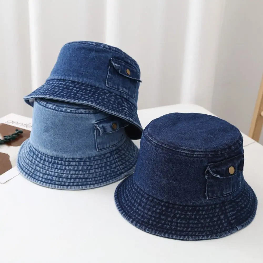 Fashion Vintage Denim Bucket Hat
