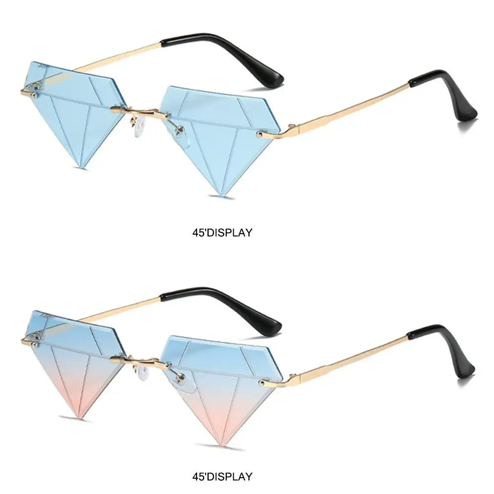 Festival Rave Party Eyeglasses Retro Shades Diamond Shaped