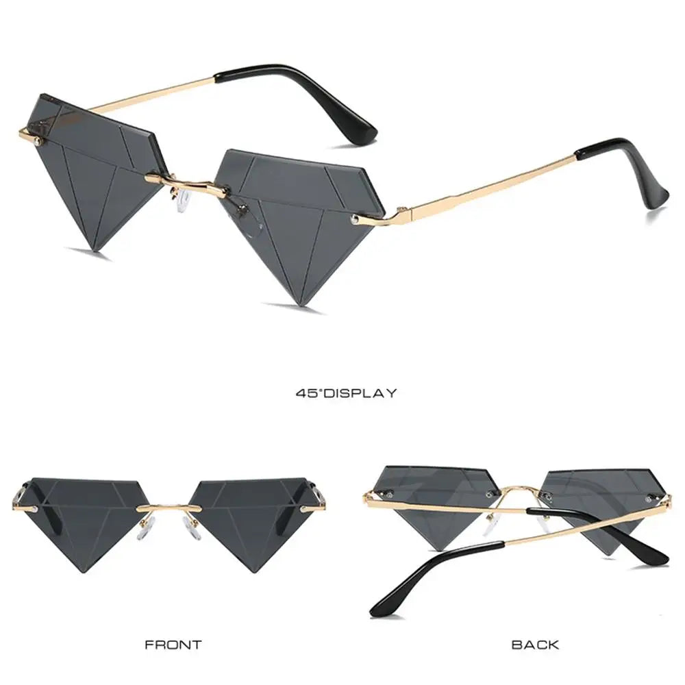 Festival Rave Party Eyeglasses Retro Shades Diamond Shaped