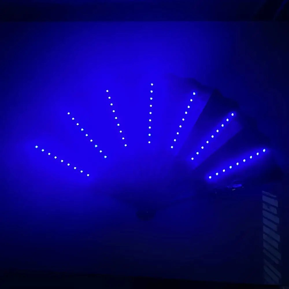 1pc Luminous Folding Fan Led Play Fan Colorful Hand Held Abanico Led Fans for Dance Neon Party Decoration DJ Night Club