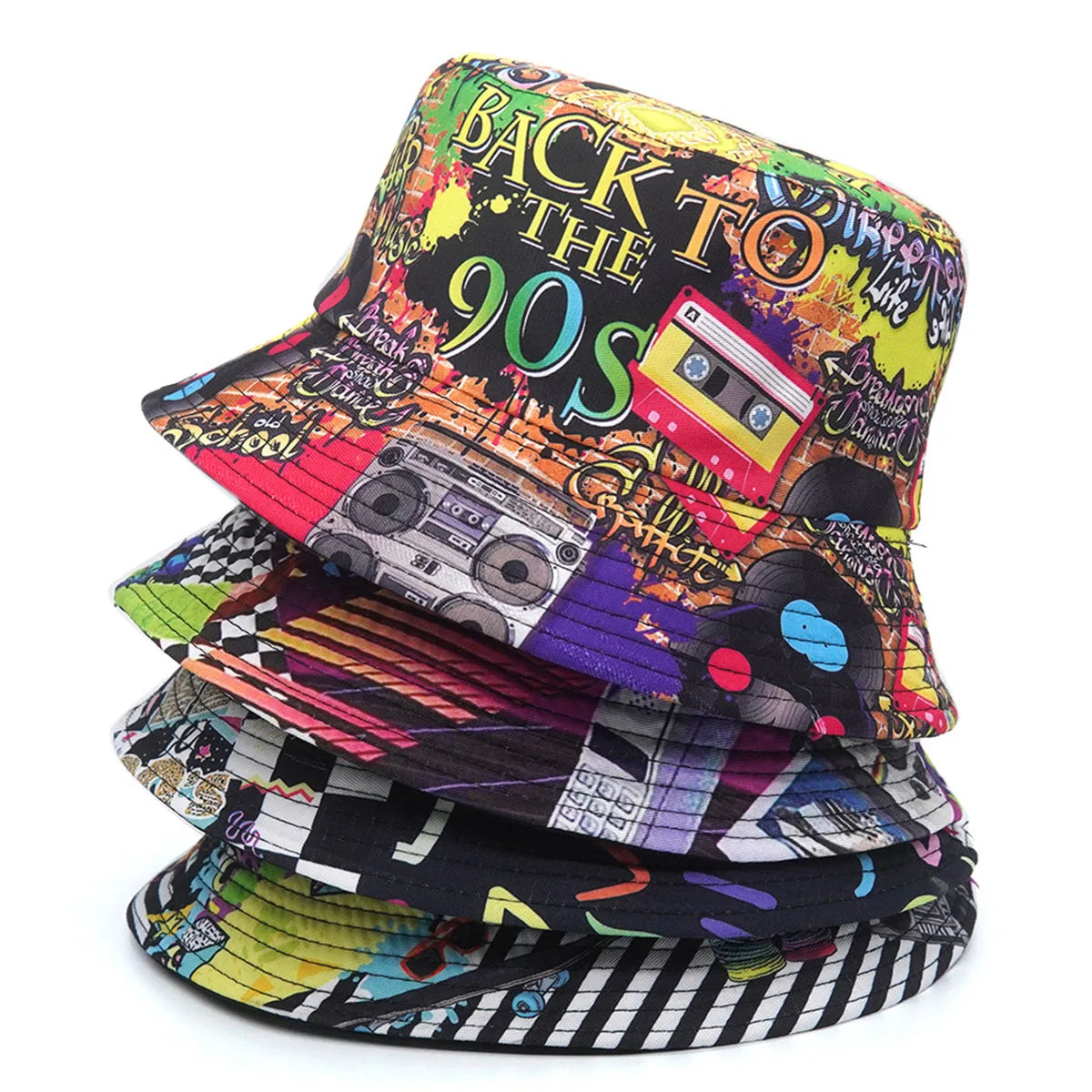 Fashion Retro 80s 90s Bucket Hat