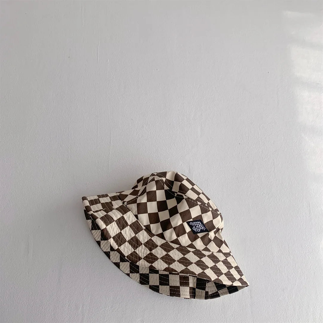 Checkerboard Pattern Bucket Hat
