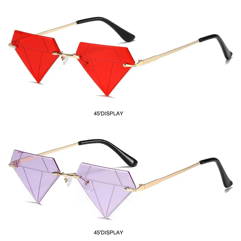 Festival Rave Party Eyeglasses Retro Shades Diamond Shaped