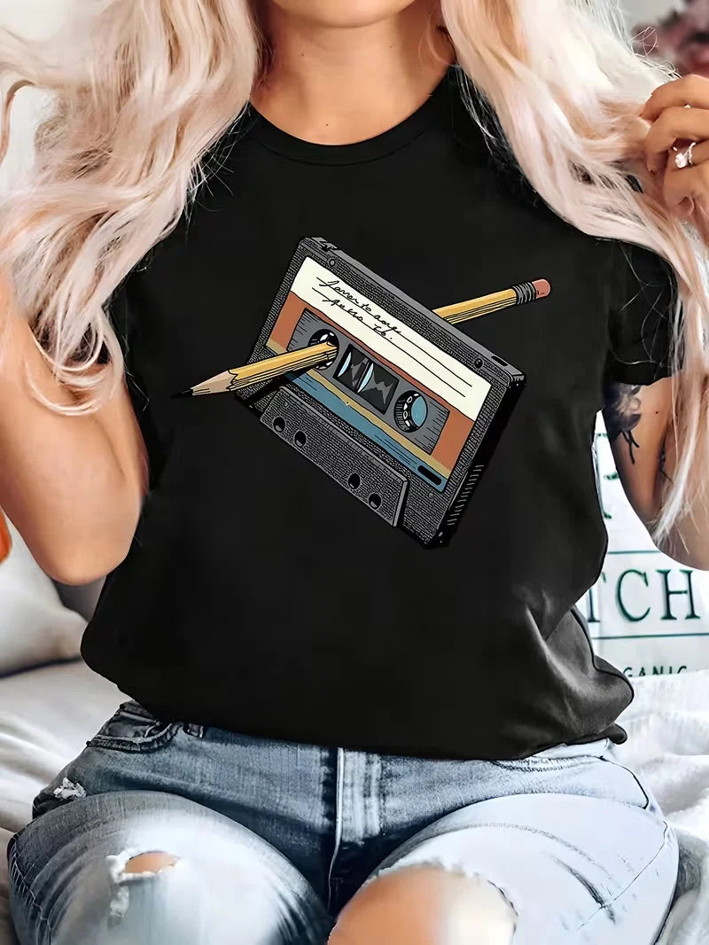 Music Festival Retro Tape  T-shirt