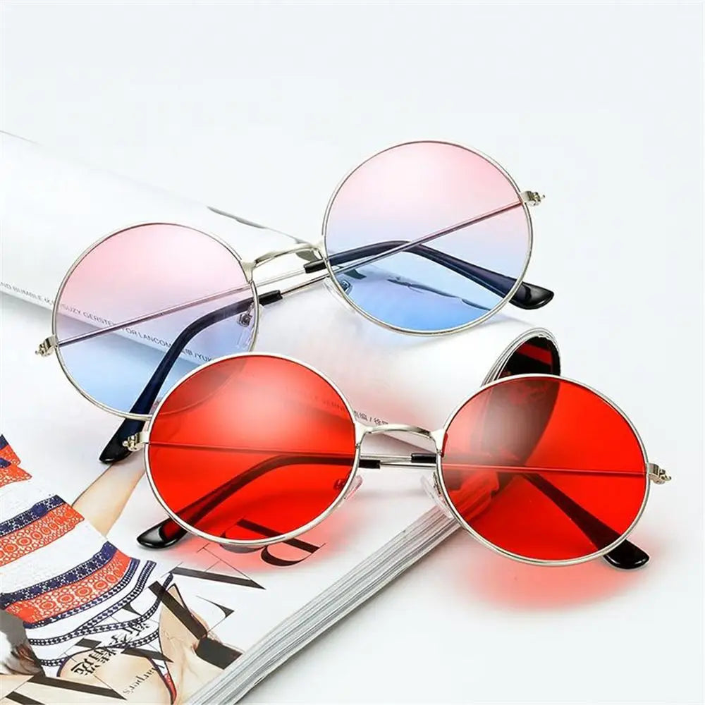 Retro Party Hippie Circle Glasses