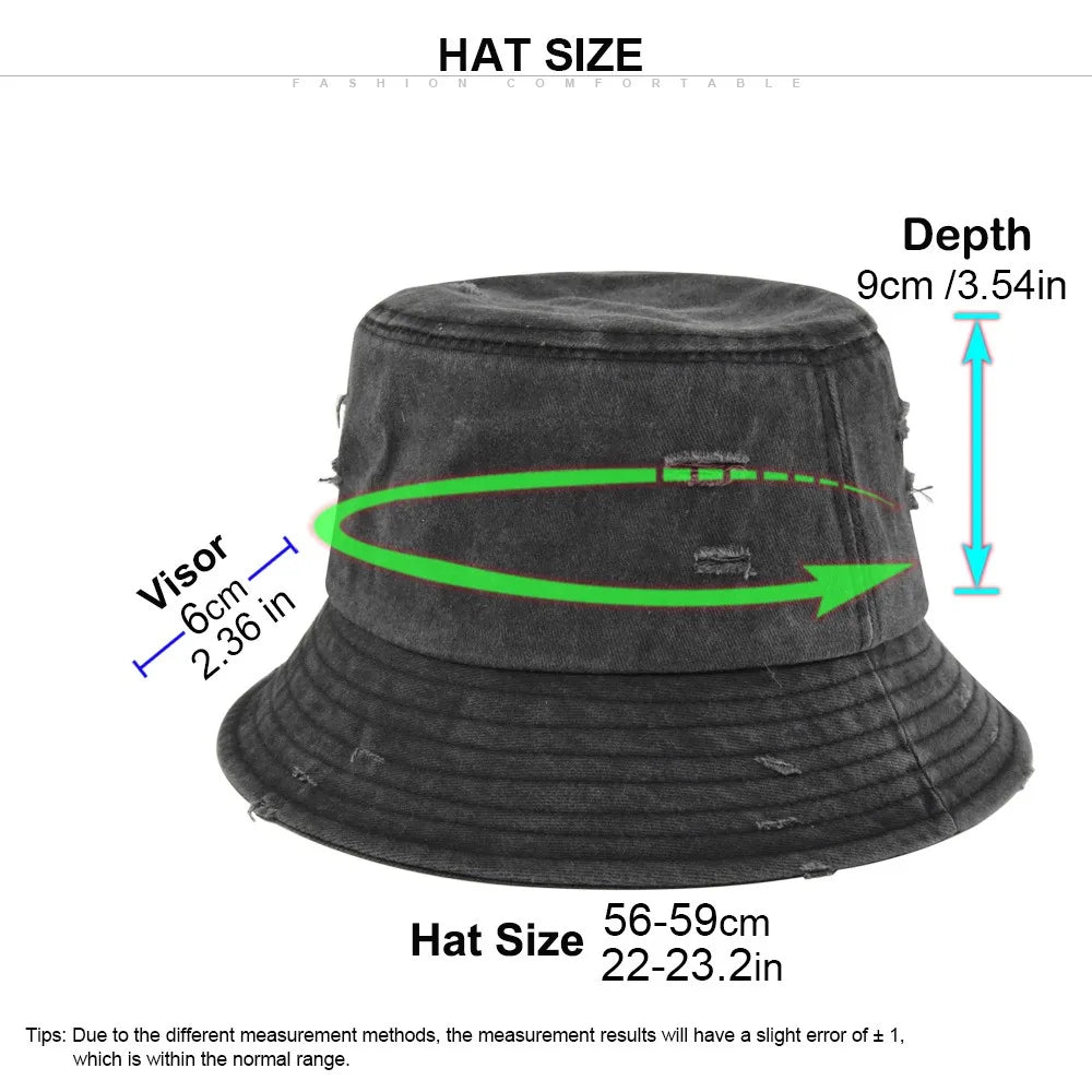Vintage Distressed Multicolor Bucket Hats
