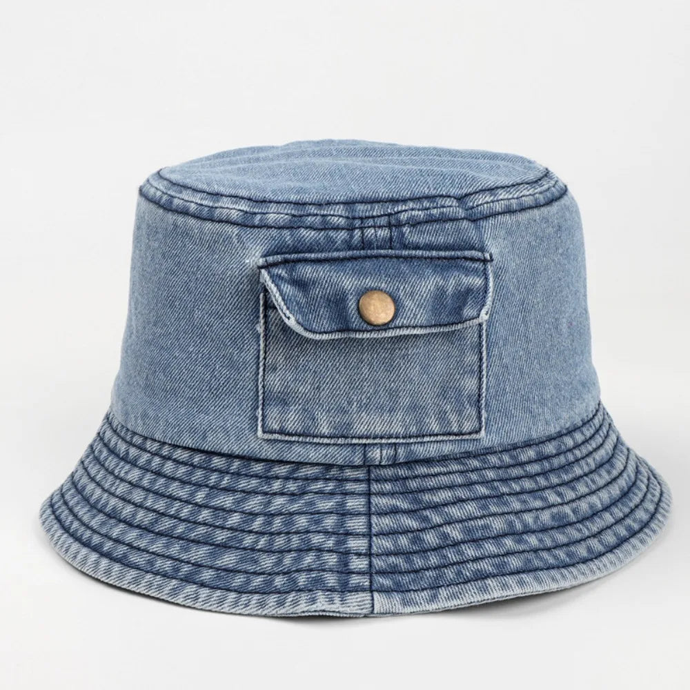 Fashion Vintage Denim Bucket Hat