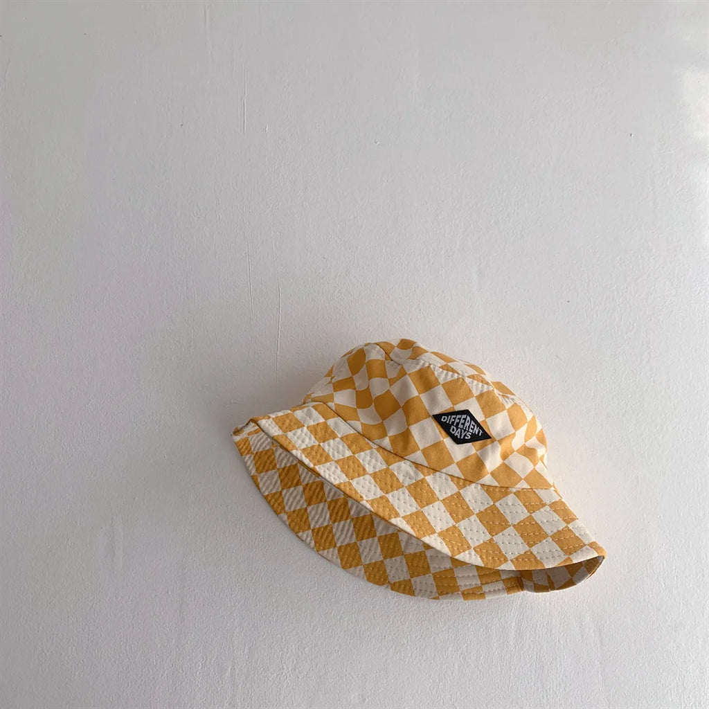 Checkerboard Pattern Bucket Hat