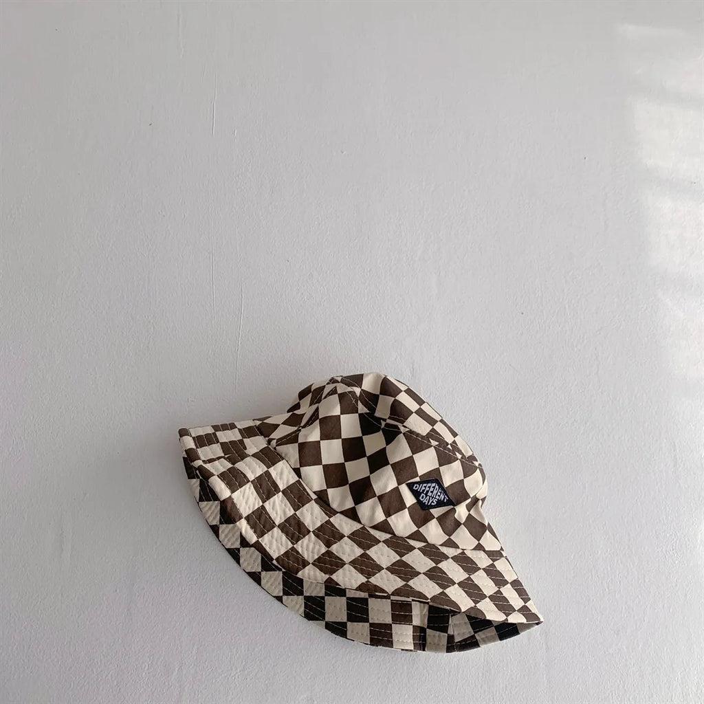 Checkerboard Pattern Bucket Hat