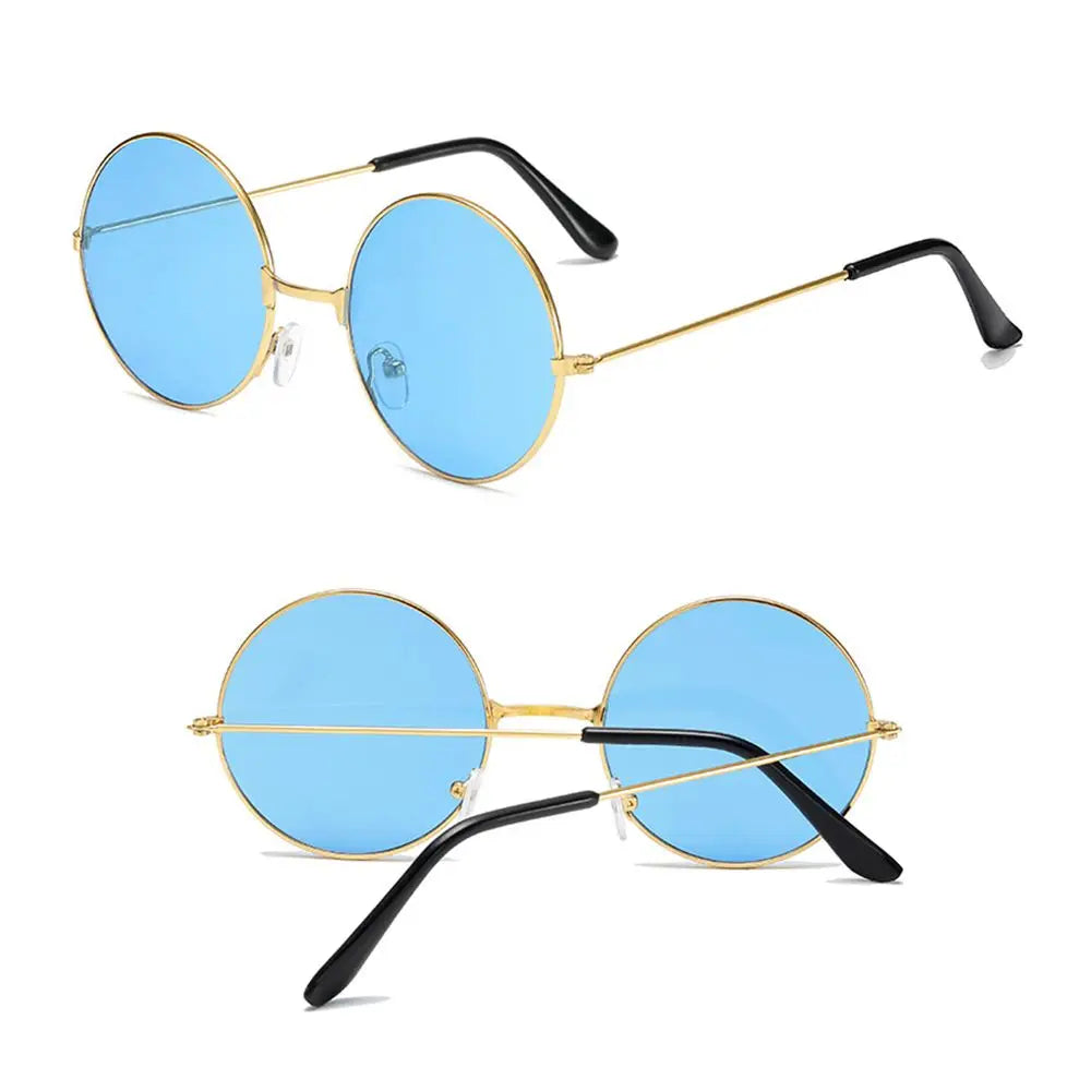 Retro Party Hippie Circle Glasses