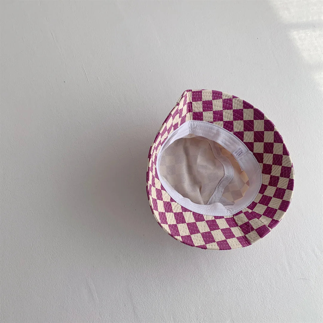 Checkerboard Pattern Bucket Hat