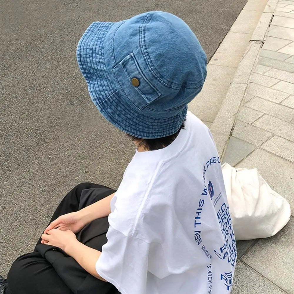 Fashion Vintage Denim Bucket Hat
