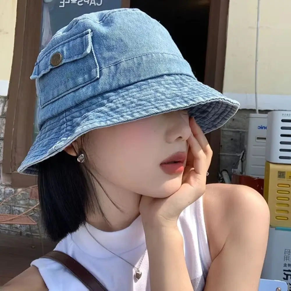 Fashion Vintage Denim Bucket Hat