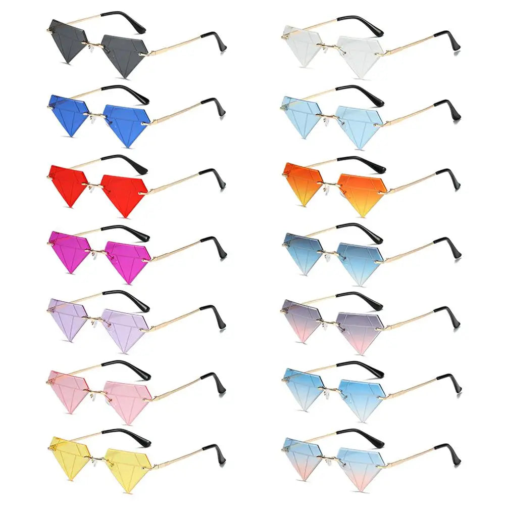 Festival Rave Party Eyeglasses Retro Shades Diamond Shaped