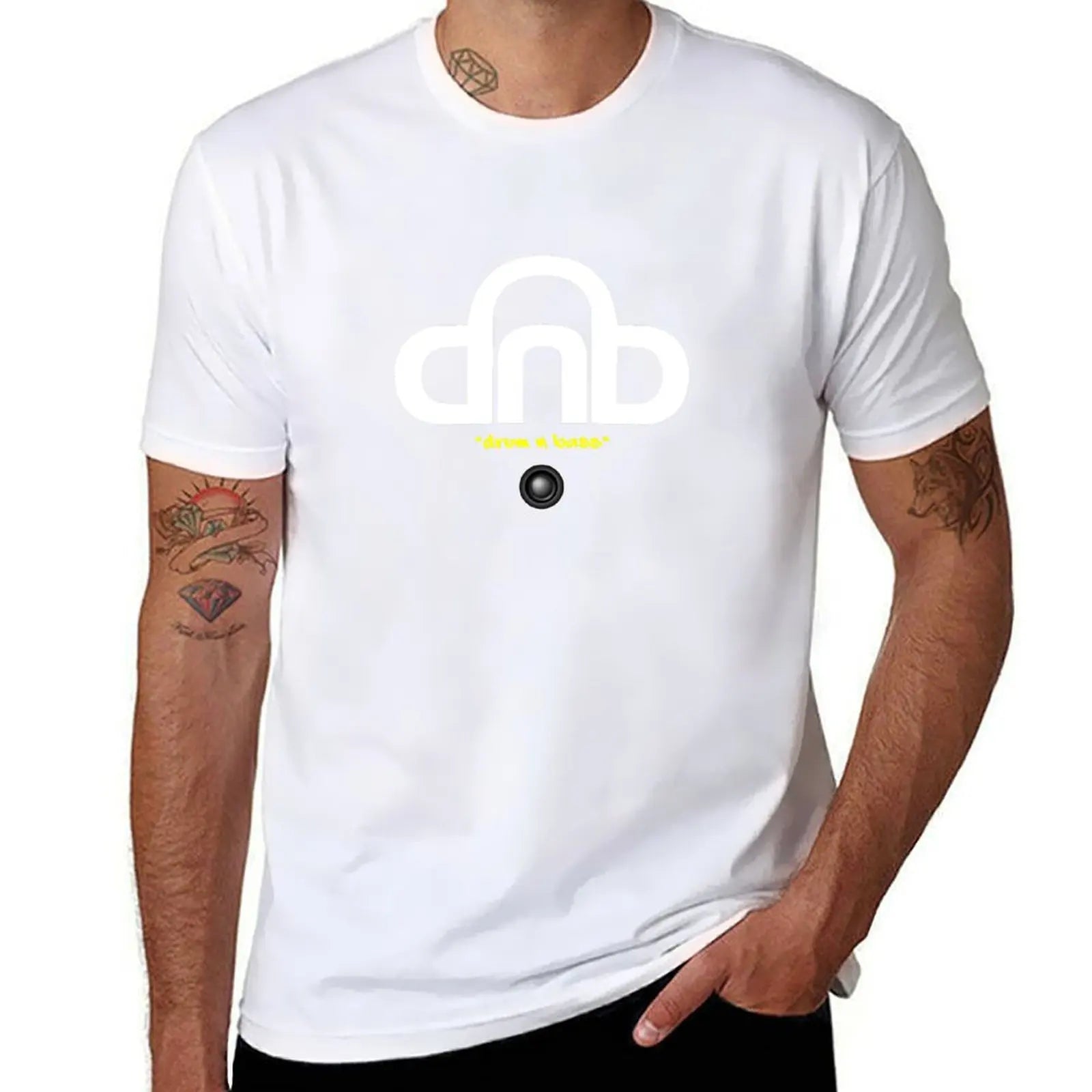 DNB (Drum N Bass) V2 T-Shirt tops customs blacks heavyweights t shirts for men graphic