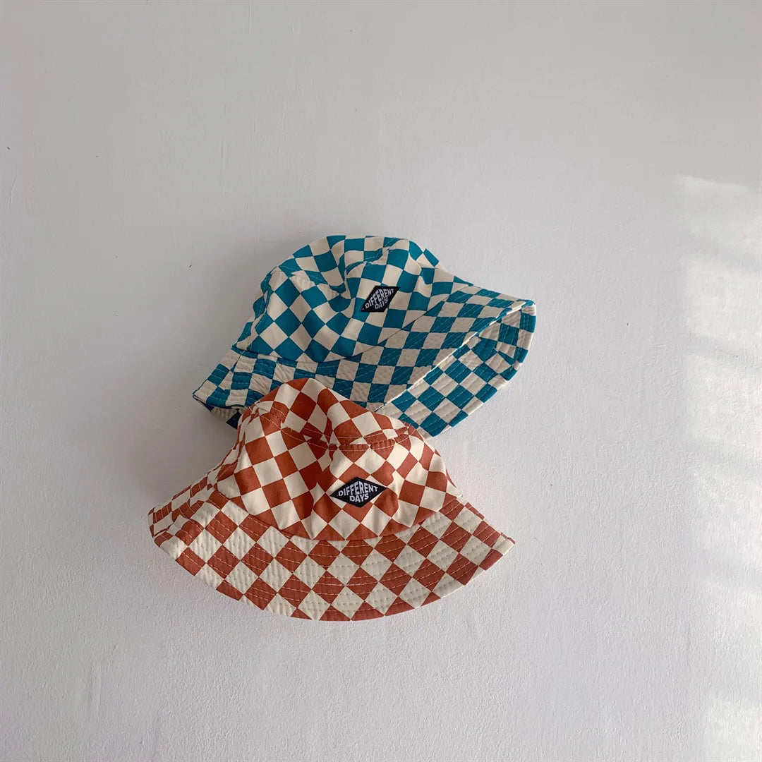 Checkerboard Pattern Bucket Hat