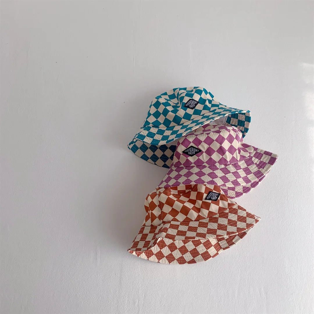 Checkerboard Pattern Bucket Hat