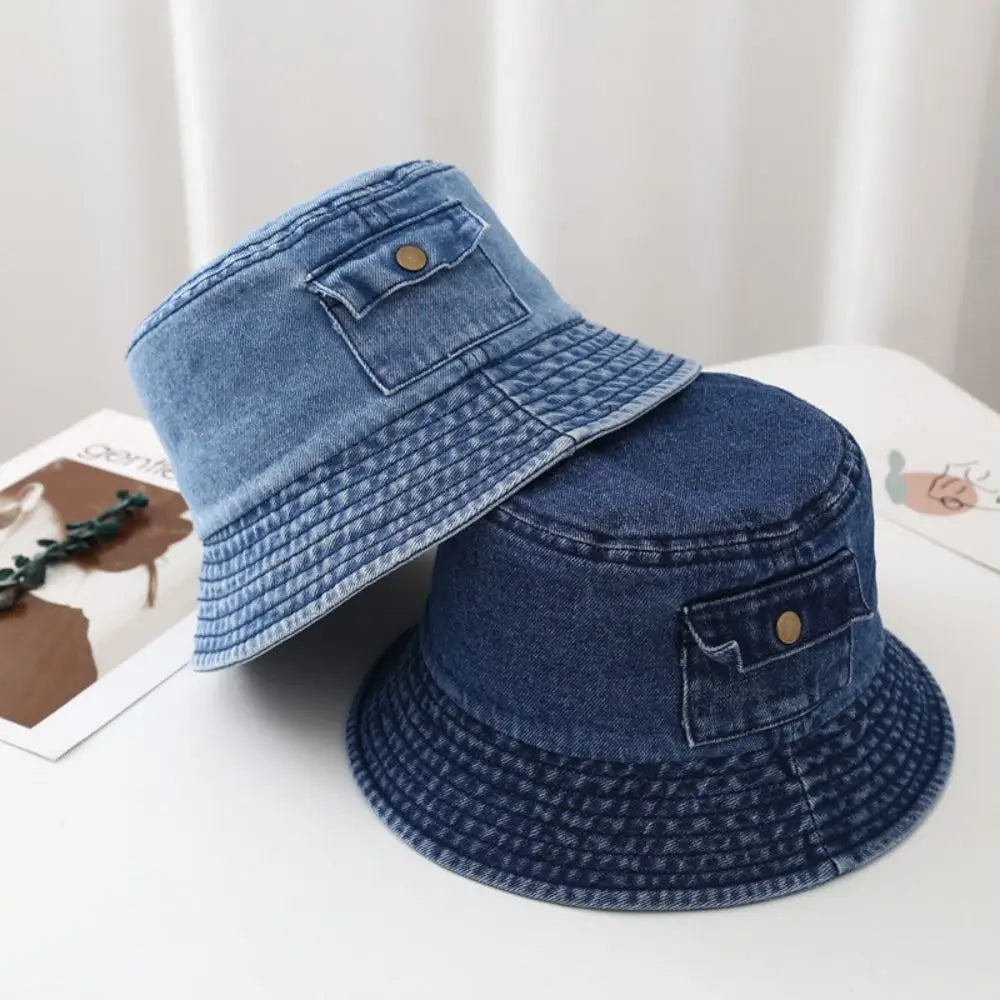 Fashion Vintage Denim Bucket Hat