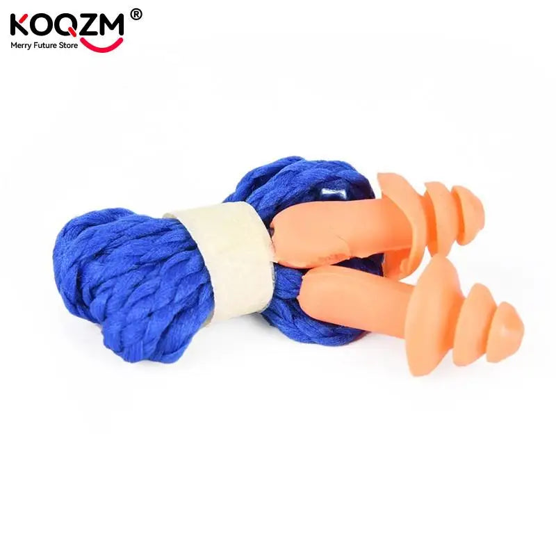 Ear care 10Pcs Soft Silicone Corded Ear Plugs