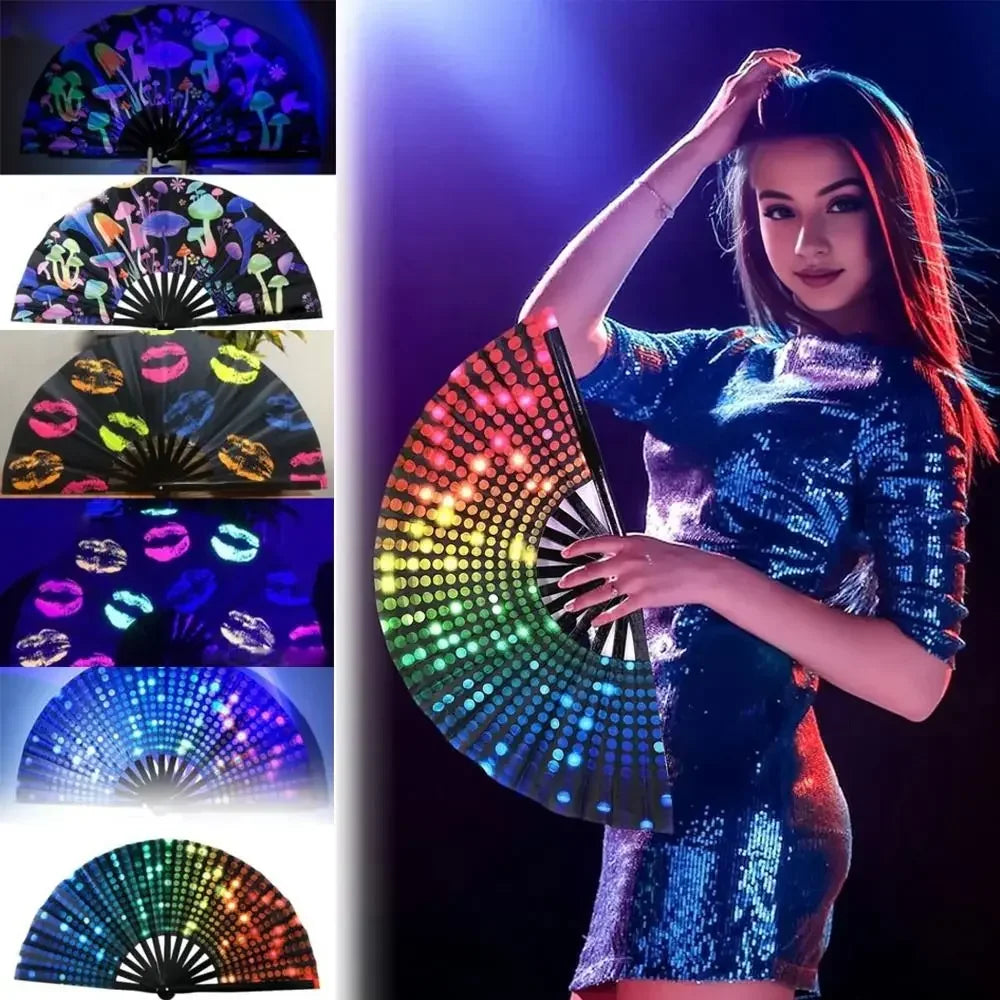 Printing Fluorescent Effect Cloth Fan