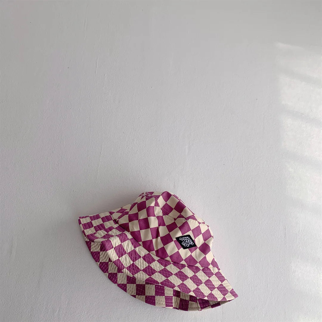 Checkerboard Pattern Bucket Hat