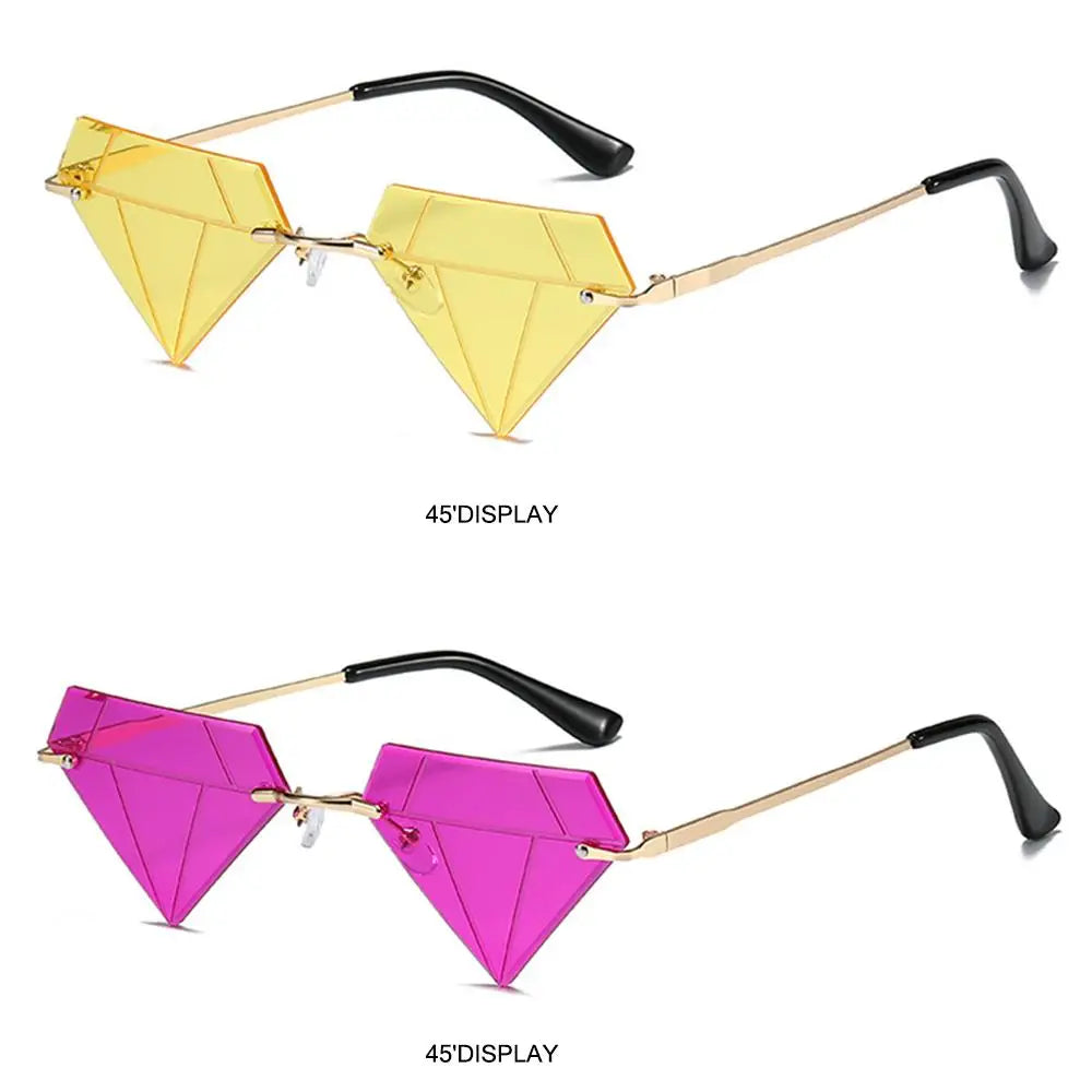 Festival Rave Party Eyeglasses Retro Shades Diamond Shaped