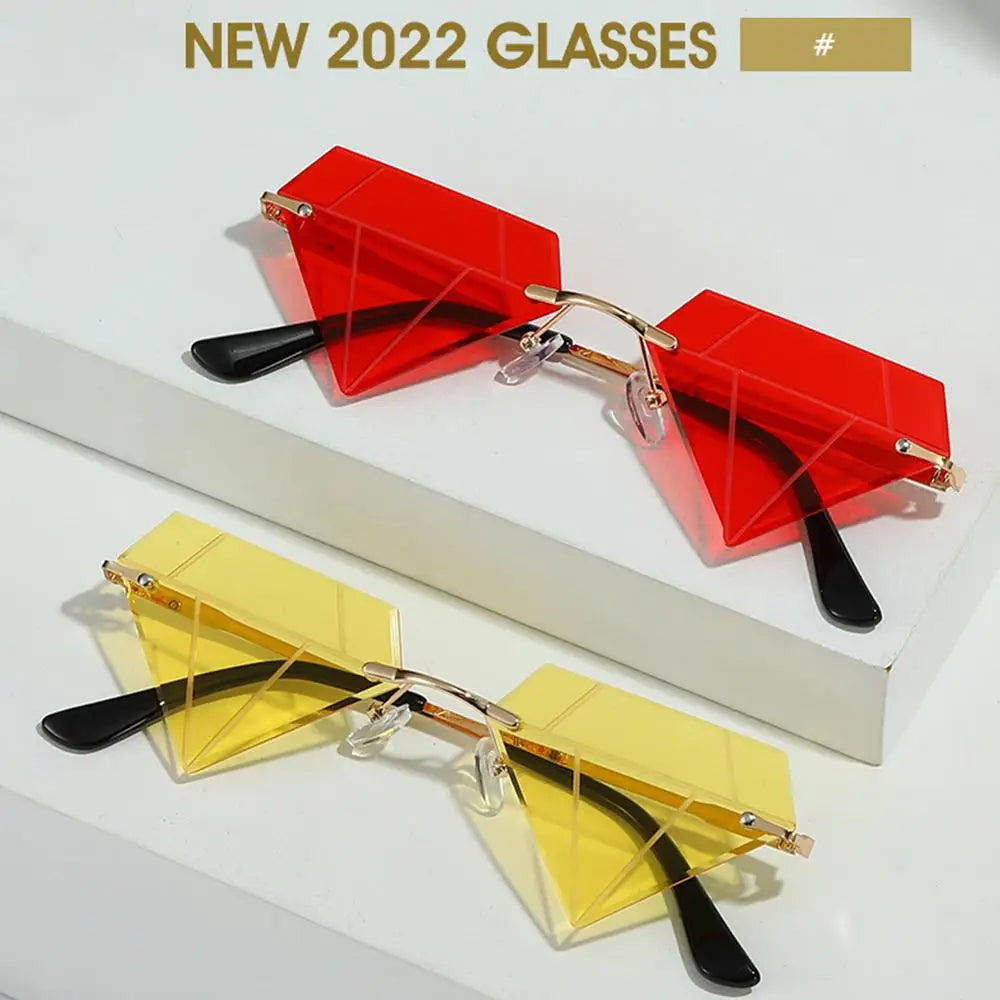 Festival Rave Party Eyeglasses Retro Shades Diamond Shaped
