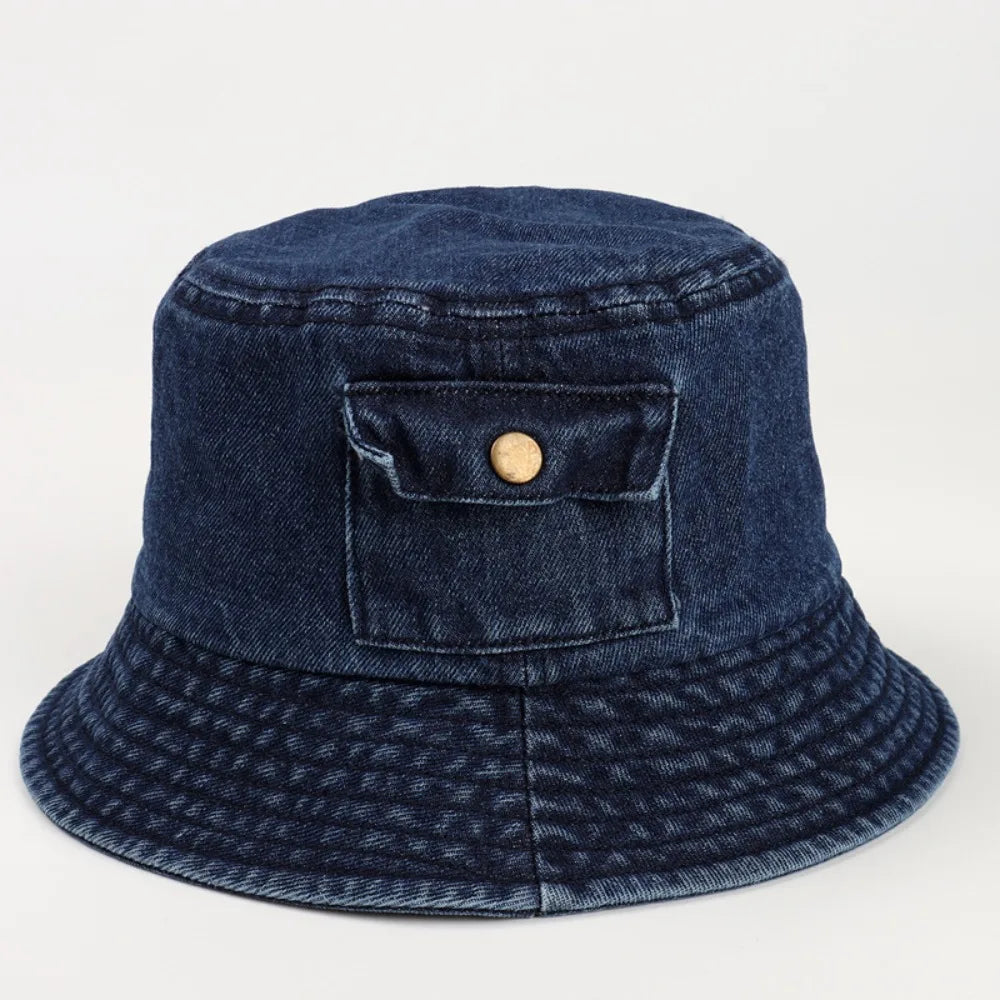 Fashion Vintage Denim Bucket Hat