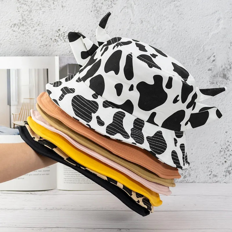 Cow Pattern Bucket hats