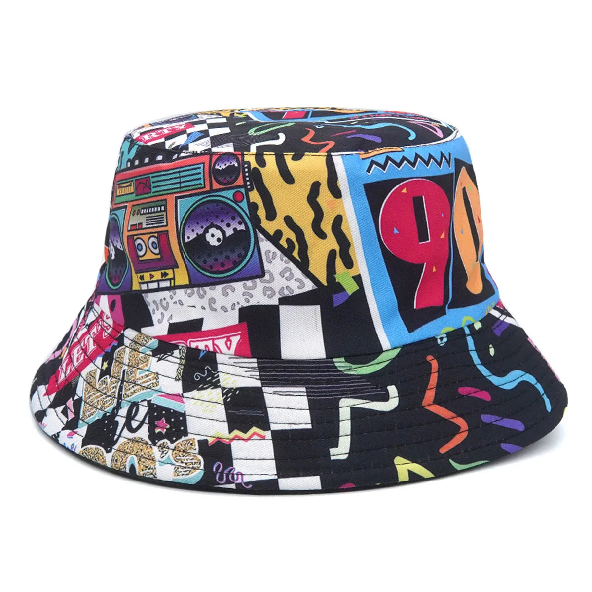 Retro 80s 90s Bucket Hat