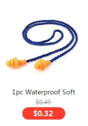 Ear care 10Pcs Soft Silicone Corded Ear Plugs