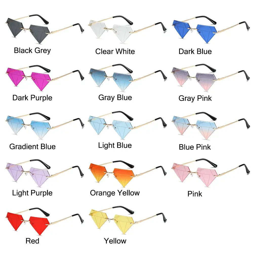 Festival Rave Party Eyeglasses Retro Shades Diamond Shaped