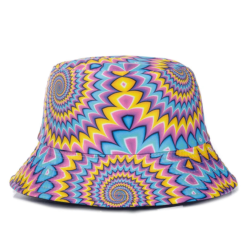 Bucket Hats with fruit and other stuff