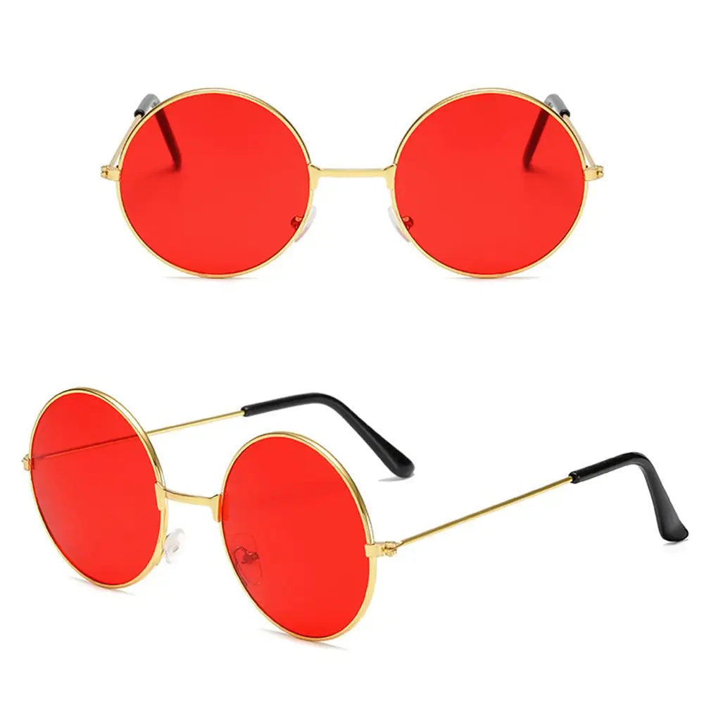 Retro Party Hippie Circle Glasses